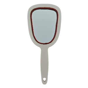 Miroir à main en bois élégant, élégant et durable, miroir de toilette personnel pour un usage quotidien, maquillage et voyage, poignée facile à saisir - Product Image 1