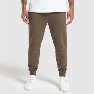 Personnalisé pour Puff Print Sweat Joggers Surdimensionné Marron Survêtement Polaire Pantalon Plain Coton Toile Hommes Casual Broderie Jogging Blanc - Product Image 2