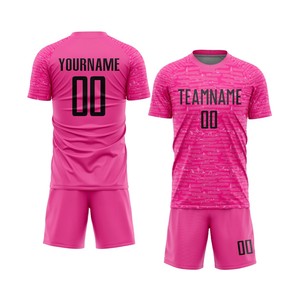 Uniforme de football personnalisé par sublimation, manches courtes, respirant, léger, 100% polyester, écologique, séchage rapide, imprimé - Product Image 1