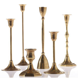 Aluminum Golden Taper <b>Candlestick</b> Holders for Wedding Decoration Top Quality Metal Candle Holder with Customized Shape - Product Image 2