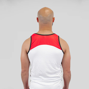 เสื้อมวยและเสื้อกล้ามคุณภาพสูงมาใหม่ล่าสุดแขนกุดสีขาวดำแดง - Product Image 6