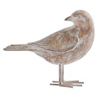 Figurine de cerf en bois faite à la main Sculpture à long cou Statue d'animal minimaliste Ornement en bois décoratif rustique Sculpture sur bois nordique