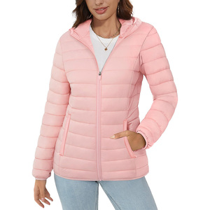 Haute qualité Ultra-léger femmes doudoune coupe-vent tissu coquille avec col à capuche respirant doux conforts hiver - Product Image 1