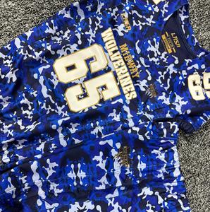 Uniforme de fútbol americano transpirable patrón sólido conjunto de manga corta - Product Image 6