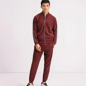 Chándal de secado rápido para hombres Entrenamiento deportivo Chándal de algodón suave transpirable con cremallera completa y conjunto de Jogger - Product Image 1