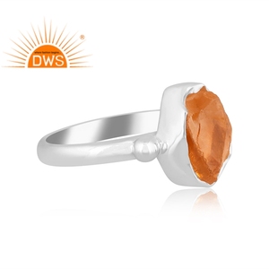 Anillo apilable de piedras preciosas de citrino Natural de plata de ley fina de nuevo diseño, joyería personalizada para mujer, regalo para ella - Product Image 2