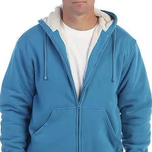 NOUVEAUTÉ – Veste à capuche polaire doublée sherpa épaisse et chaude pour homme du Bangladesh – Direct Usine – Sweat-shirt d'hiver - Product Image 1