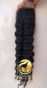 Produit de vente chaud 4x4 extension de cheveux humains de fermeture tout bouclée indienne vierge donneur unique noir pour les femmes sur le prix de gros - Product Image 3