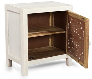 Mesa de Noche Moderna y Versátil de Madera Tallada a Mano, Mueble de Almacenamiento para Dormitorio, Sala de Estar, Comedor, Hogar, Bar, Hotel, Apartamentos - Product Image 4