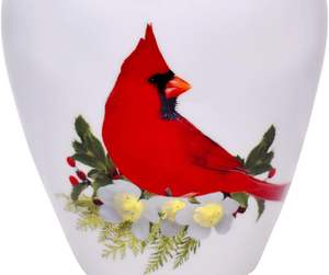 Urna para adultos Urna de cremación de pájaro Cardenal rojo | Urna conmemorativa para adultos de cenizas humanas, entierro, urnas de cremación funeraria | 200 pulgadas cúbicas - Product Image 4