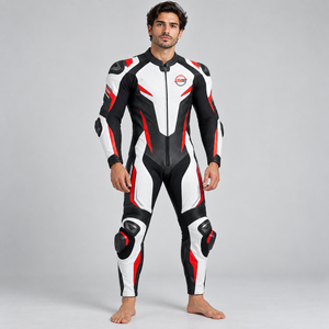 Traje de Cuero para Motociclistas, Superventas, Protección Premium, Ajuste Cómodo y Duradero, Estructura Ergonómica, Ropa Elegante para Conducir en la Calle - Product Image 4