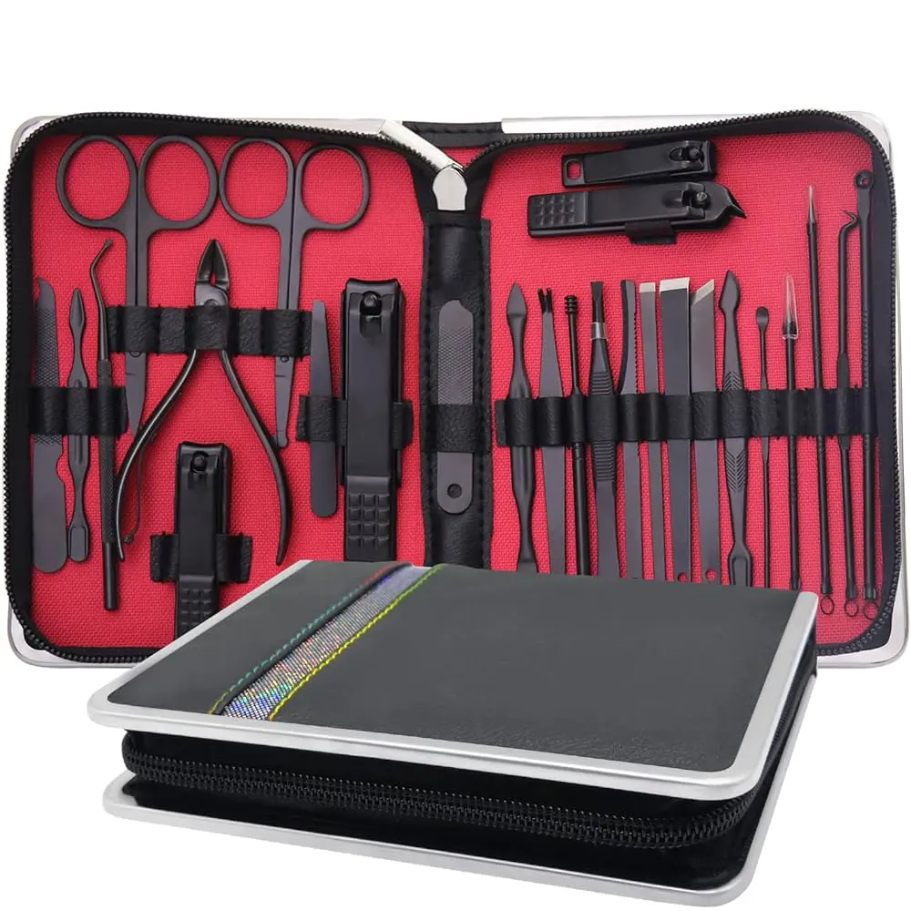 Stainless Steel Women Grooming Kit Stainless Steel Manicure Professional Grooming Kits Nail Care Tools