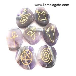 Wiccan Set avec Améthyste Reiki Cristal Gravé Pierre de Guérison Artisanat à Vendre - Product Image 2