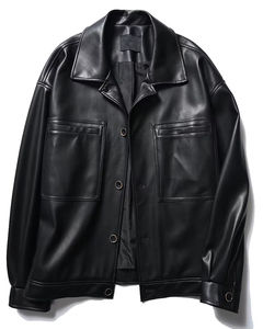 Chaqueta de Cuero para Hombre, Diseño Moderno 2026, Chaqueta Bomber de Piel de Cabra Marrón, Cuello Alto, Revestimiento de Piel Vacuna Genuina, Abrigo de Invierno - Product Image 5