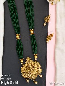 เครื่องประดับมุกแท้สีทองเงางามแบบเรียบสีทองชุดเครื่องประดับแฟชั่นสวยชุดจี้วัดยาว - Product Image 2