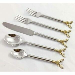 Juego de cubiertos de acero inoxidable con estilo de alta calidad Diseño de mango hecho a mano barato y único Superventas para el hogar Hotel usado - Product Image 3