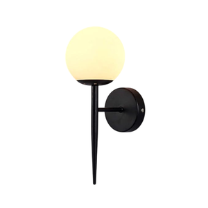 Classic Off-White Round Shade Indoor Wall Lamp Sconce LED Light Source with Iron Body for Home <b>Office</b> Bedroom Living Room Decor - Product Image 2