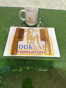 Peine de Madera Pulida Ecológico con Dientes Anchos, Color Verde Natural, Resistente al Agua, con Logotipo Personalizado, Regalo para el Día de la Madre - Product Image 5