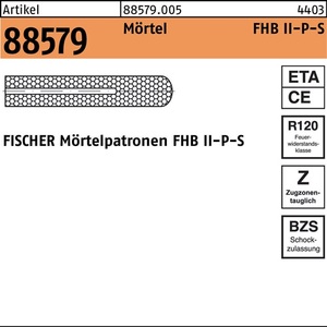 Anclajes de Hormigón, Cartucho de Mortero R 88579 FHBII-P 24x170 -S, 4 Piezas, Fischer - Product Image 1
