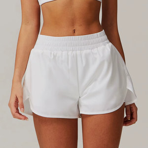 Shorts de survêtement décontractés pour femme, en coton uni, élastiques, pour la course, vente en gros, collection été - Product Image 6