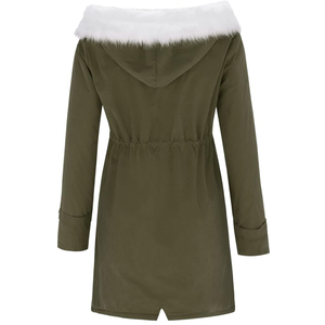 Vente en gros Mode personnalisée Mesdames col en fourrure de renard Manteau d'hiver Parka Veste pour femmes - Product Image 1