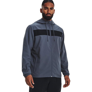 Chaquetas de entrenador de hombre negras personalizadas Chaquetas de entrenador negras impermeables para mujer Chaquetas de entrenador de hombre Chaquetas cortavientos negras - Product Image 3