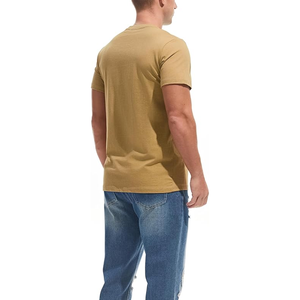 Logotipo personalizado Ropa de hombre Camiseta Mejor precio Uso diario Luz Melocotón Hombres Estilo Venta al por mayor de algodón a granel Camisetas de verano para hombres - Product Image 2