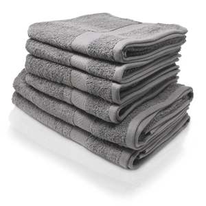 Ensemble de 6 serviettes de bain de luxe de haute qualité, séchage rapide, doux pour la peau, technique jacquard, couleur unie, idéal pour la maison et les enfants - Product Image 2