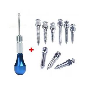 Microimplantes Dentales de Titanio, Mini Tornillos Reutilizables Autoperforantes, 16 Piezas con Destornillador, Kit de Ortodoncia para Perros - Product Image 1