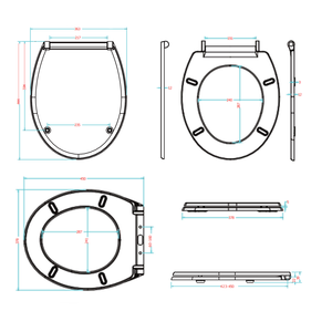 Couvre-siège de toilette universel en Duroplast avec fonction de fermeture douce et propriétés de nettoyage faciles - Product Image 5