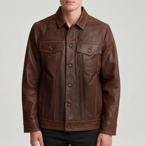 Veste en cuir pour homme, best-seller, différentes couleurs disponibles au meilleur prix, veste d'hiver en cuir pour homme - Product Image 2