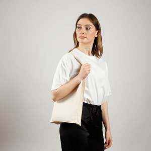 Bolso Tote Grande para Mujer, Bolso de Mano Resistente de Algodón, Cierre Abierto, Ecológico, para Uso Diario, Viajes, Marketing y Marca - Product Image 2