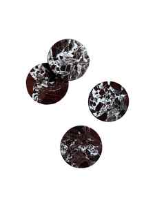 Ensemble de sous-verres en résine de style agate fabriqués à la main, tampons de boisson époxy marbrés élégants pour intérieurs de maison modernes, cadeaux de boutique, exportation - Product Image 5