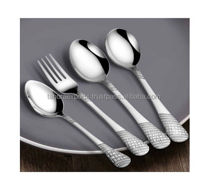 Juego de cubiertos de acero inoxidable superventas Diseños elegantes para bodas Juego de cubiertos con diferentes acabados y todos los tamaños - Product Image 6