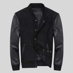 Veste d'université matelassée à logo personnalisé pour hommes, équipe collégiale ou scolaire, veste d'hiver Letterman en laine avec manches en cuir - Product Image 6