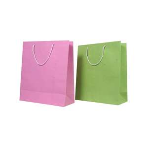 ชุดถุงของขวัญกระดาษแฟนซีพร้อมที่จับริบบิ้นชุดกระเป๋าพิมพ์ลายโลโก้ตามสั่งแบบเรียบง่ายรีไซเคิลได้ - Product Image 4