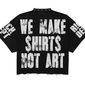 เสื้อยืดแบบสะพายไหล่สำหรับผู้ชาย, ผ้าฝ้าย100% โอเวอร์ไซส์ดีไซน์โลโก้ที่ออกแบบได้ตามที่ต้องการน้ำหนักเบาหรูหรา - Product Image 1