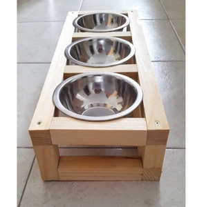 Comedero para Perros de Madera de Estilo Animal Ecológico de Lujo con Detalles de Ágata, Tamaño y Color Personalizables - Product Image 3