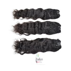 100% faisceaux de cheveux indiens non transformés cuticule aligné pas cher naturel ondulé brut vierge fabrique des extensions de cheveux humains tissage - Product Image 2