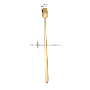 Cuillère à mélanger élégante à long manche en acier inoxydable multicolore - Product Image 5