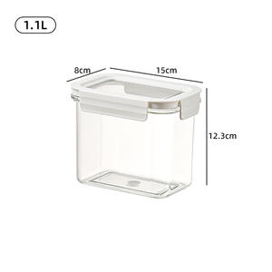 JUXINDA Questi contenitori per alimenti domestici sono ermetici, di qualità alimentare e trasparenti, ideali per conservare cereali. - Product Image 2