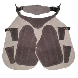 Delantales de herrador ajustables de caballo con logotipo personalizado al por mayor de fábrica de alta calidad delantal de lona de cuero de gamuza - Product Image 4