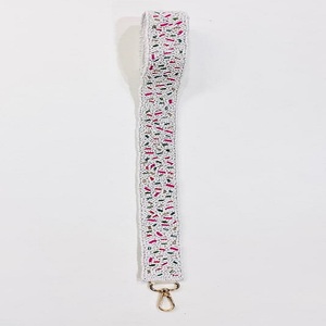 Ap Curated Couture New 2026 Collection Bright Contrasting Handmade Women Bag Straps Personalized Beaded Stripe Sprinkle Stone - Product Image 4