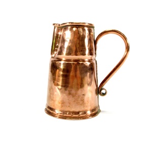 Pichet styliste en cuivre martelé fabriqué à la main design traditionnel Ayurveda stockage de l'eau mode de vie sain cuisine salle à manger essentiel - Product Image 4