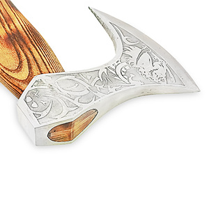 ไม้ DIY หัวขวานโทมาฮอว์กทำจากเหล็กดามัสกัสเกรดอุตสาหกรรมงานล่าสัตว์กลางแจ้ง - Product Image 5