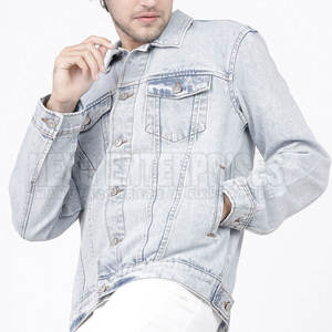 Veste en jean Slim Fit de fabrication professionnelle pour hommes, tenue décontracté, veste en jean personnalisée pour hommes à usage extérieur - Product Image 3