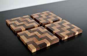 Support de sous-verre carré de style ange en résine époxy et bois, qualité Esport, décoration de table noire, durable, objet d'art de collection MN EXPORT - Product Image 4