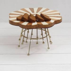 Large Size Modern Stylish Design Eco-Friendly Multifunction Customized Shape <b>Wood</b> Metal <b>Cake</b> <b>Stand</b> for Home Kitchen India - Product Image 3