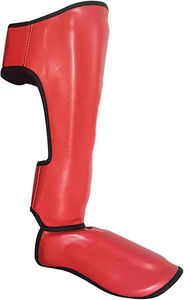 Protection de tibia en cuir avec rembourrage en mousse respirant et élastique pour le football, protège-tibias de Muay Thai - Product Image 2