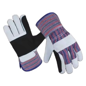 Gants industriels robustes en cuir de vachette pleine fleur, double paume renforcée, manchette de sécurité, 11 oz, certifiés CE, pour riggers canadiens - Product Image 4